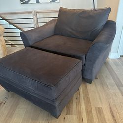 Incredibly Comfortable Oversized Chair + Ottoman
