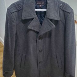Michael Kors Wool Blend Grey Winter Coat Men's M
