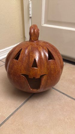 Terra cotta jack o lantern