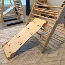 Pickler Triangle and Slide/Climbing - Wood and Hearts