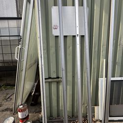 Large glass doors and rails