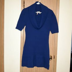 Ladies Blue Sweater Dress Size Medium 