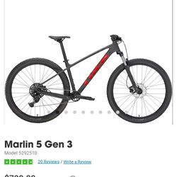 2024 Trek Marlin 5 Size Medium Parts For Sale. Not The Complete Bike !