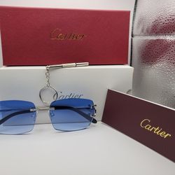 Cartier Rimless Glasses(Blue)
