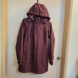 Women's Eddie Bauer Hooded Rain Parka, size Large