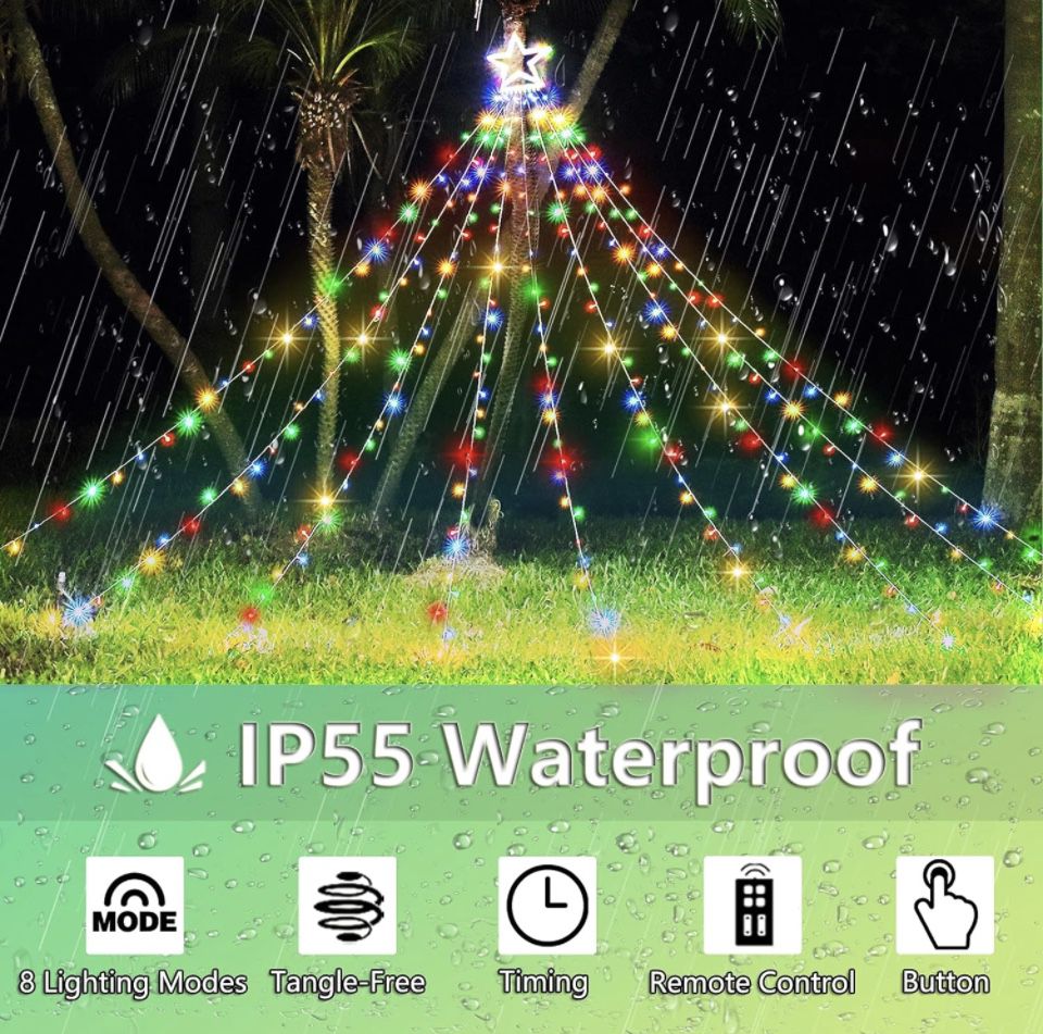 Star Christmas Tree Strings Lights  ( Perfect Gift )