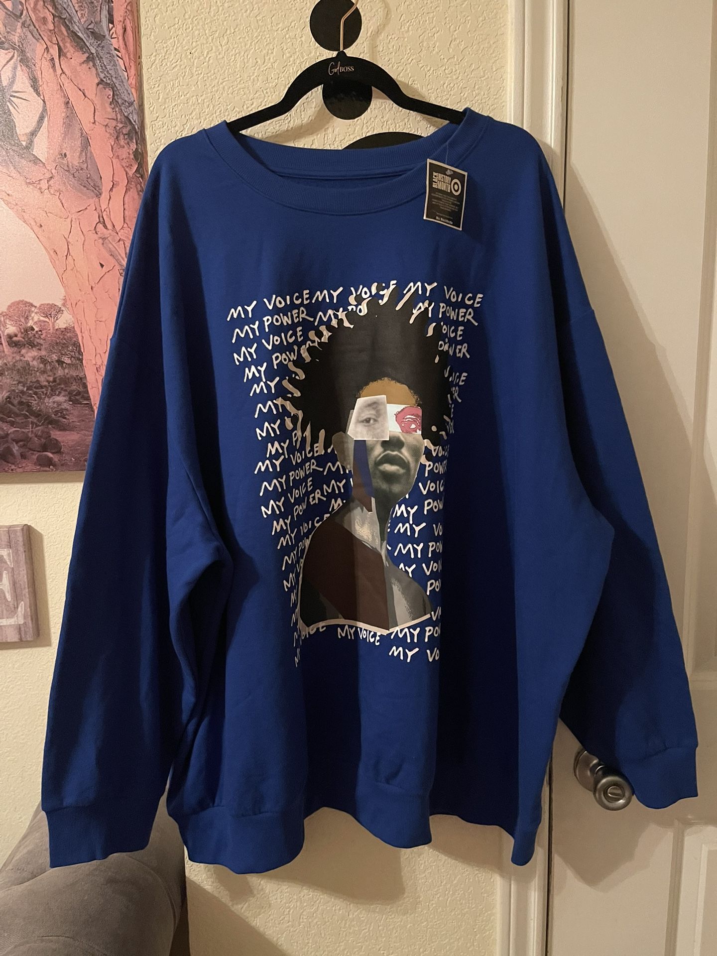 Plus Size Blue Unisex Graphic sweatshirt size 4X NEW