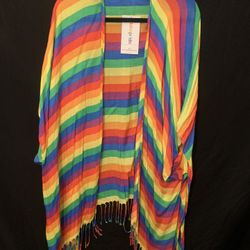 Rainbow Pride Scarf Throw On