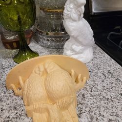 Vintage Syroco Love Birds Burwood Wall Shelf 1970s 