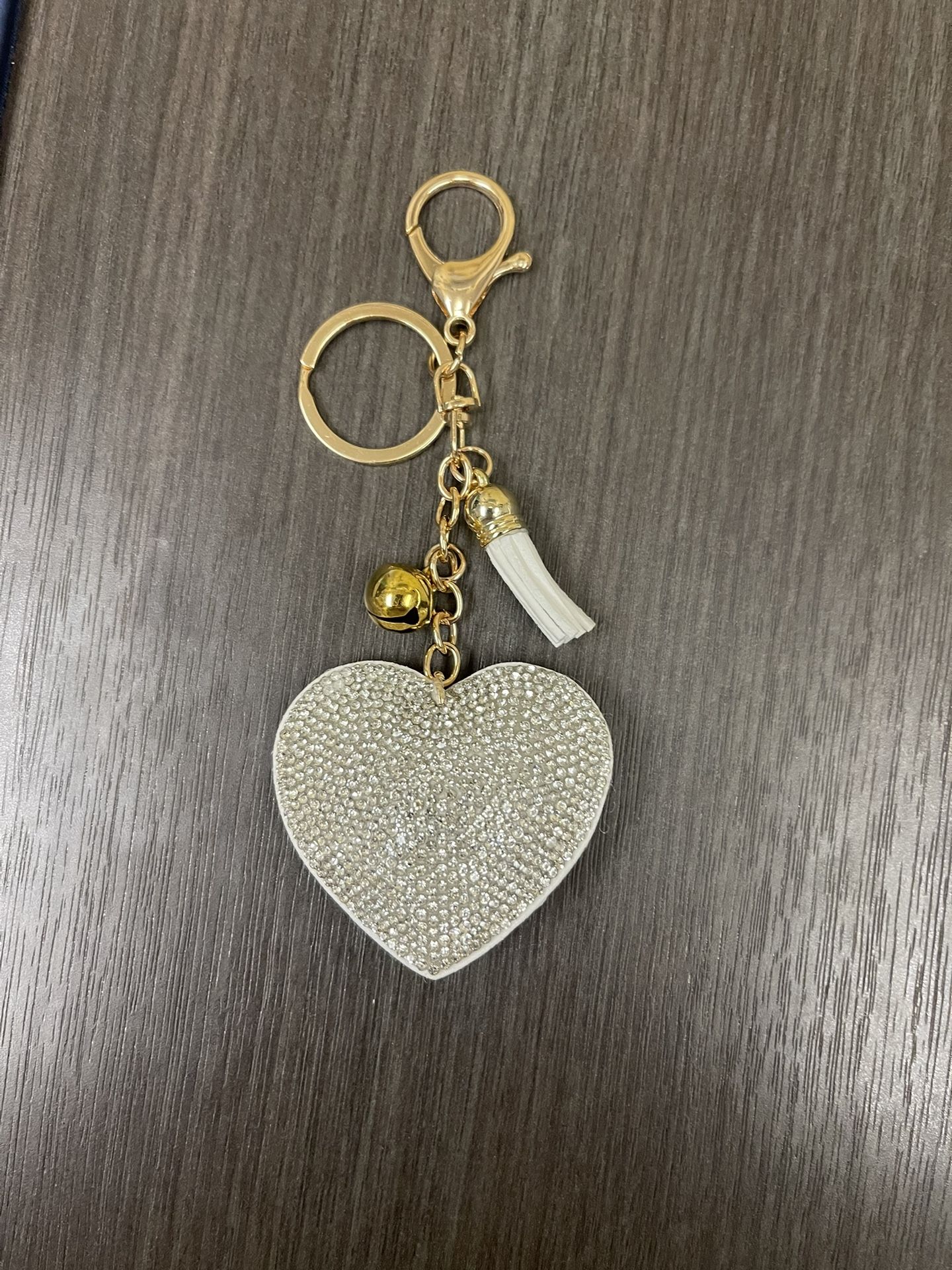 Sparkly Heart Keychains