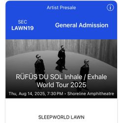 Rufus Du Sol Shoreline Amphitheater San Francisco 