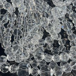 Large Strand Of Glass Crystal Beads