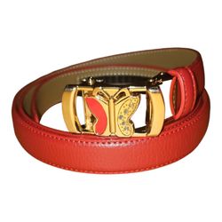 Chic Red Butterfly Buckle Belt