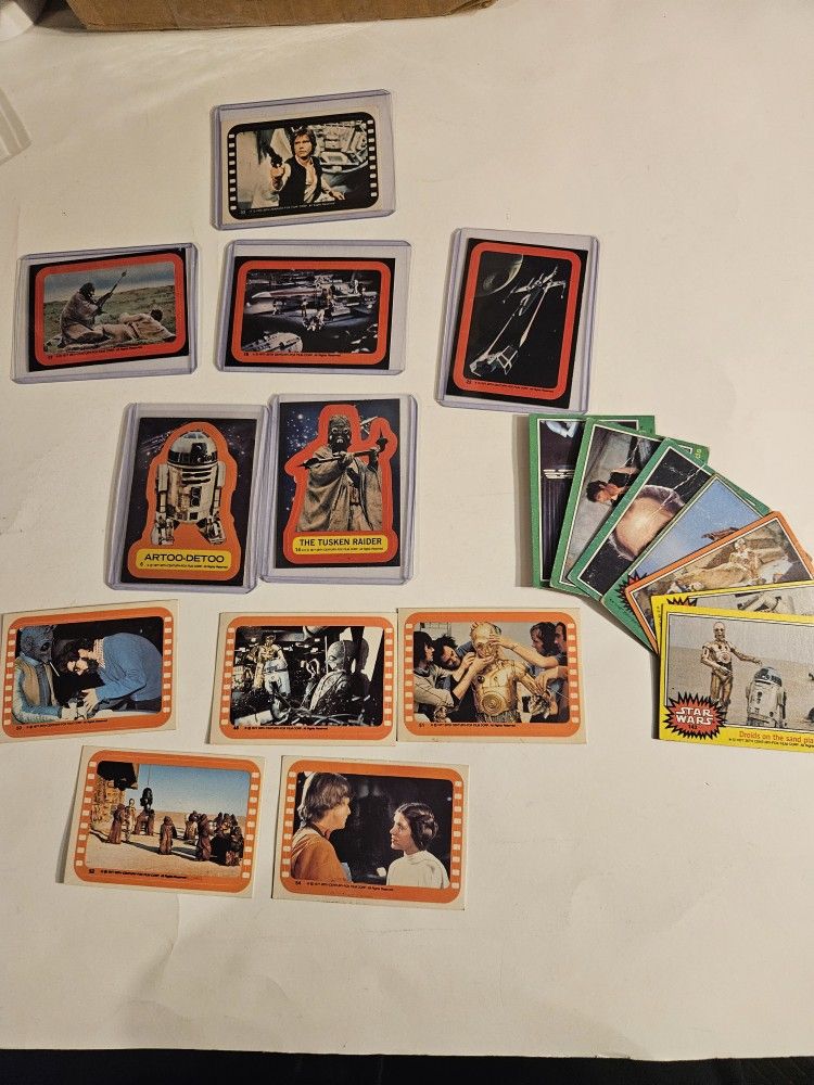 1977 STAR WARS STICKERS (11) BONUS 7 CARDS