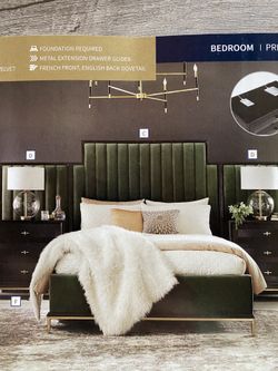King Bedframe Upholstered Velvet 