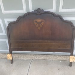Vintage Head Board With Inlay 
