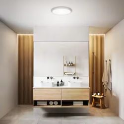 15” LED Flush Mount Ceiling Light w/ Motion Sensor (Brushed Nickel) – NEW