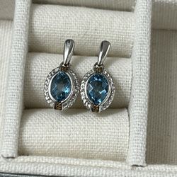Blue Topaz Earrings 