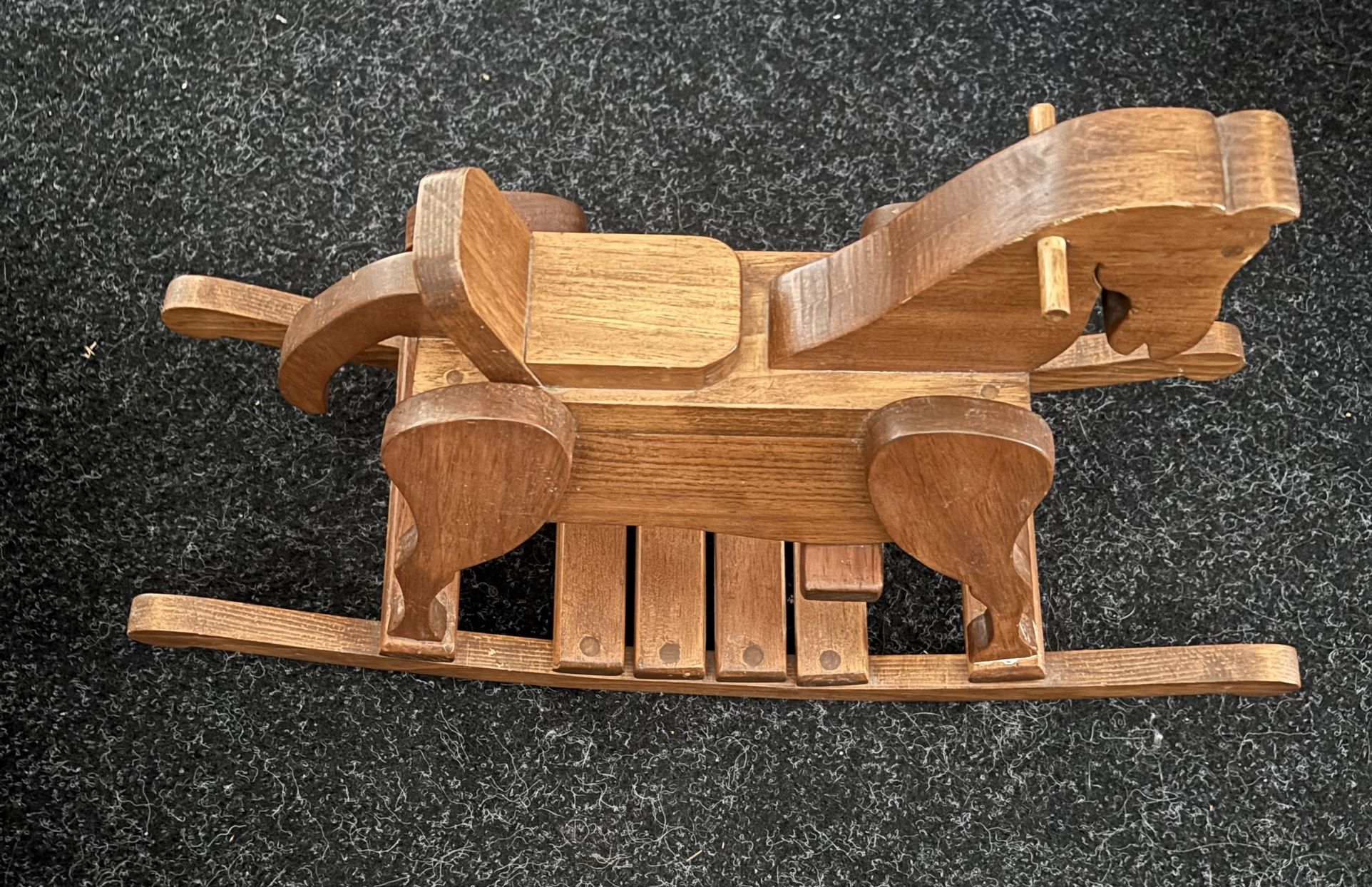 Wooden Rocking Horse For Dolls.