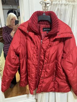 Red Ashley Stewart Short Jacket Size 1X. No Tears Or Stains. In Perfect Condition