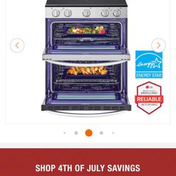 LG Electric Double Oven Glass 5 Burner Cooktop