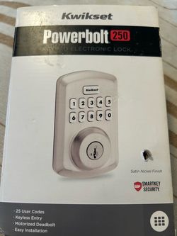 Kwikset 9250TRS-15S Transitional Powerbolt 2 Electronic SmartCode Deadbolt SmartKey with RCAL Latch and RCS Strike Satin Nickel Finish