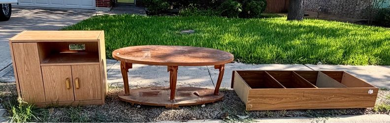 FREEEEE BOOKCASE CABINET COFFEE TABLE