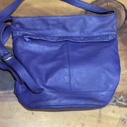 Genuine Leather Purple Crossbody Bag • Made in India