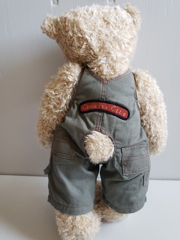 Teddy Bear Plush Charter Club Federated Department Stores Macy's 16" 2000. Condition is Used With Tags