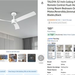 52 Inch Ceiling Fans with Lights