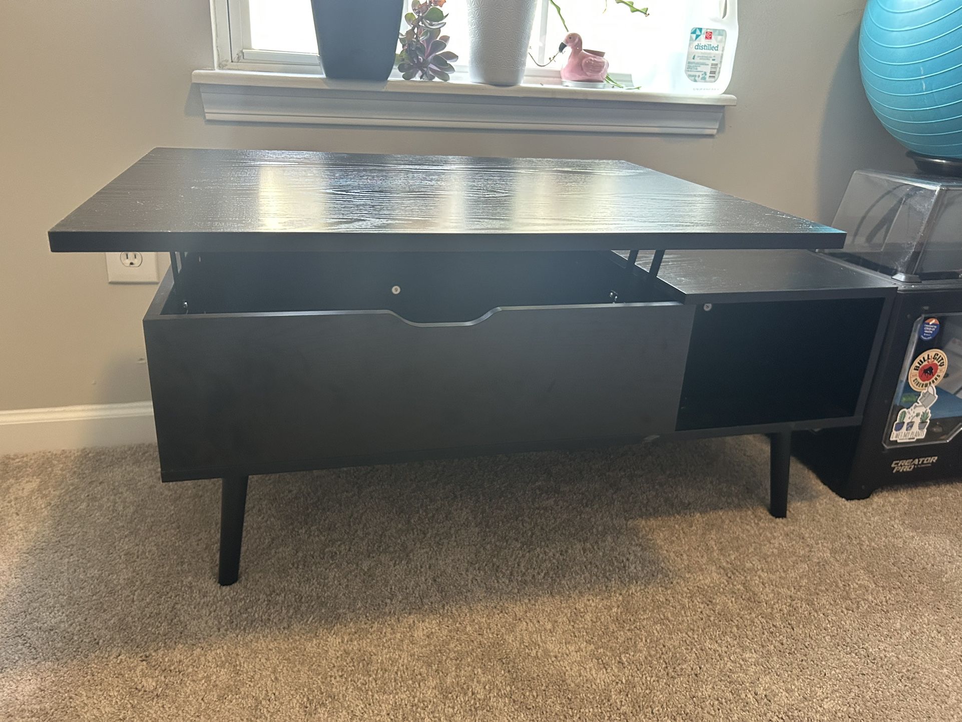 Coffee Table, Lift Top, Black