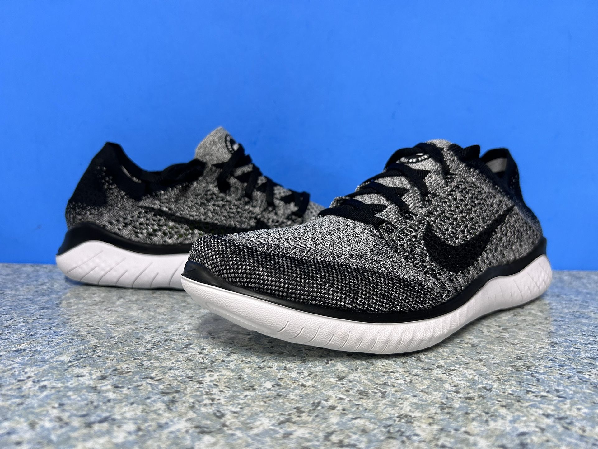 New Nike Free Run Flyknit 2018 Oreo