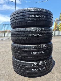 SET OF 4 P205/65R16 MICHELIN $250 CASH PRICE