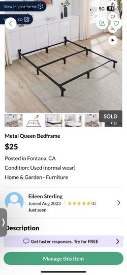 Metal Queen Bedframe