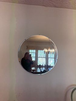 Round Frameless Wall Mirror