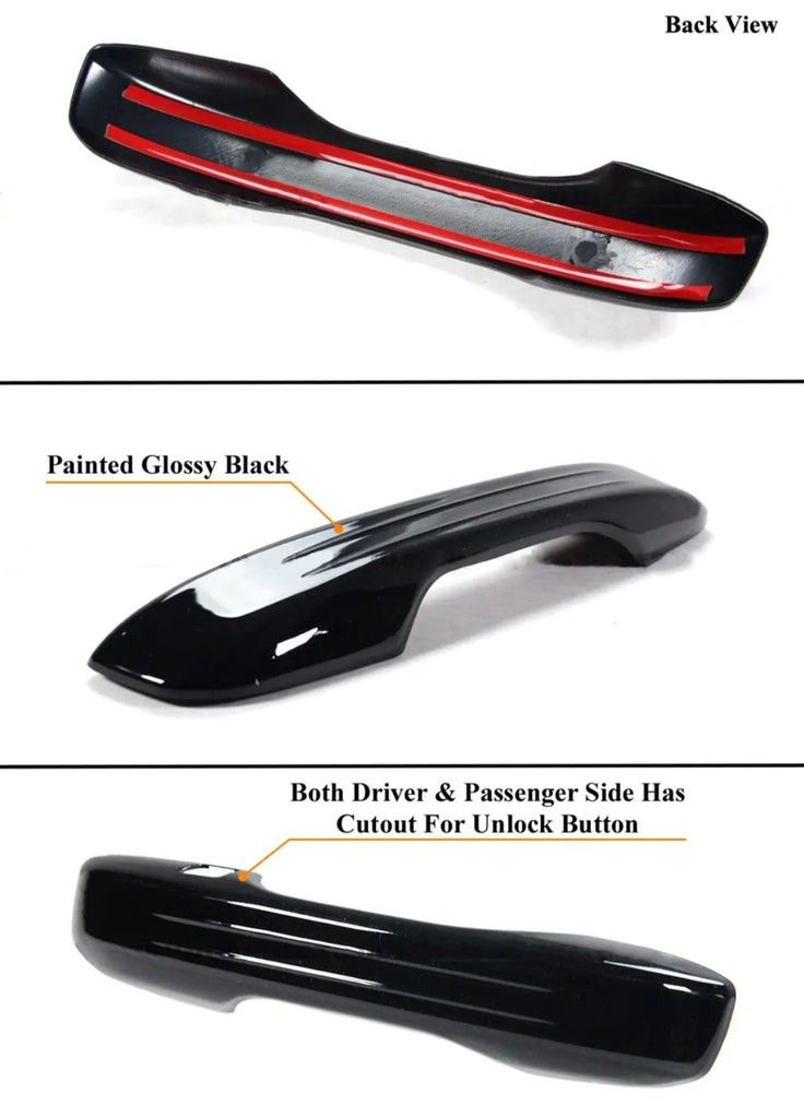 BRAND NEW 4PCS 2022-2025 Honda Civic Gloss Black Door Handle Cover Trim Overlay Cap Kit