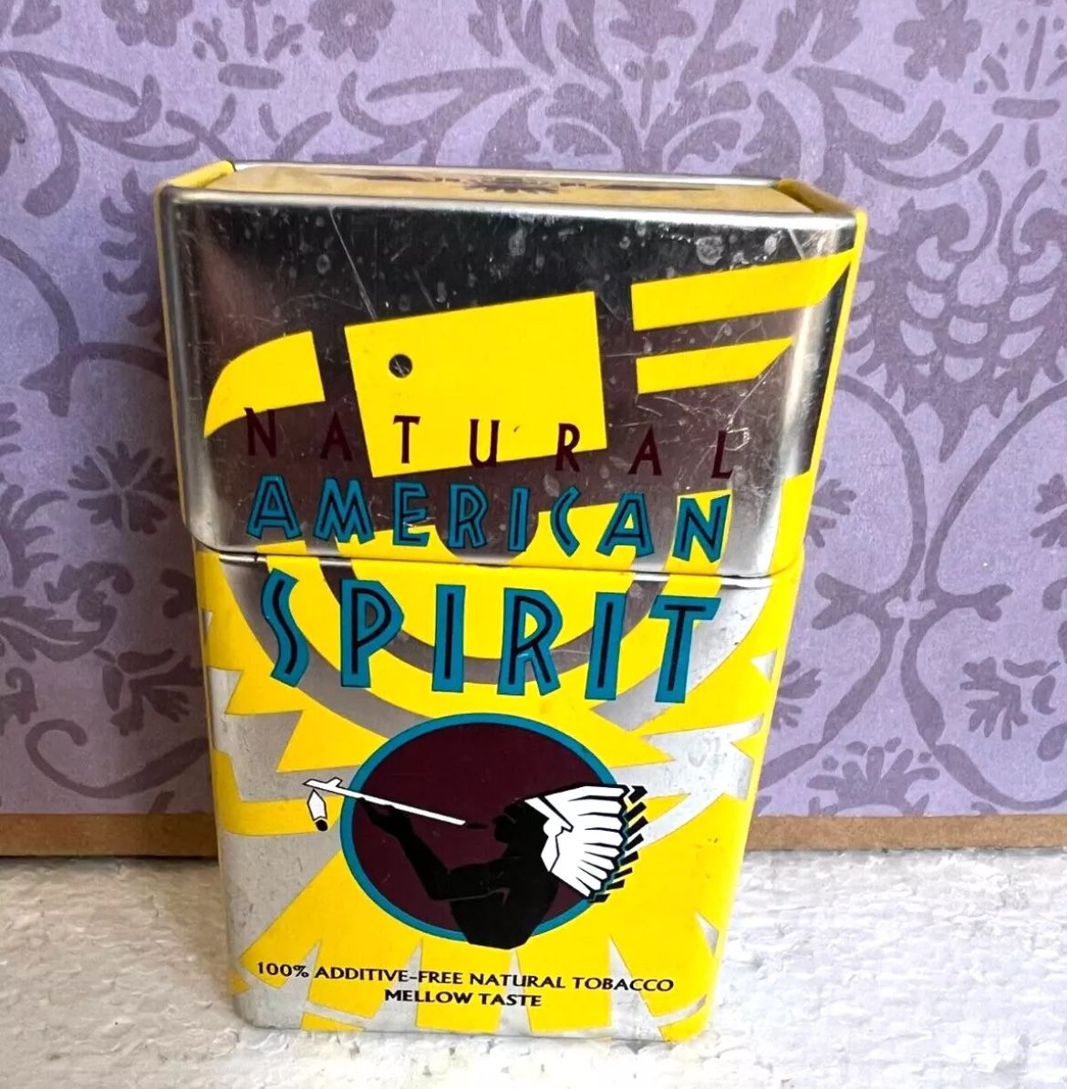 Vtg Natural American Spirit Collectors Cigarette Tin 1(contact info removed) Anniversary Ed