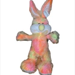 Carlton Cards Poseable Bunny Rabbit 18" Plush Stuffed Animal Colorful Vintage