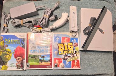 Nintendo wii video game console with games