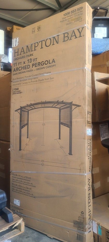 Hampton Bay 11ft X 13ft Arched Pergola