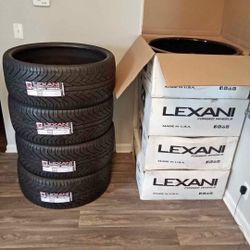 Lexani Forged Black Rims And Performance Tires 