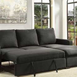 Brand New Dark Grey Sectional Sofa Sleeper 