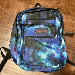 Like New Stylish galaxy print backpack by Jansport.