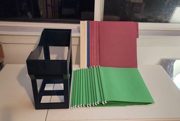 Hanging File Organizer Box for Letter File Folder Storage & Extra Capacity Hanging File Folders & regular folder