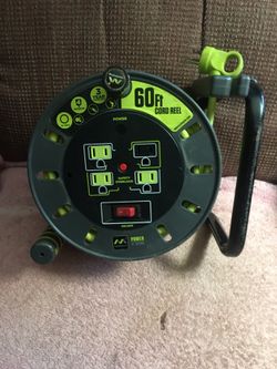 Master Plugs 60 foot Extension cord with breaker protection on a real