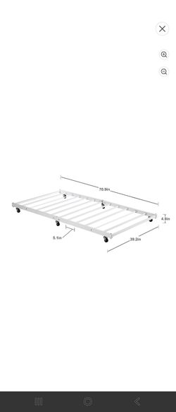 Twin white trundle bed frame