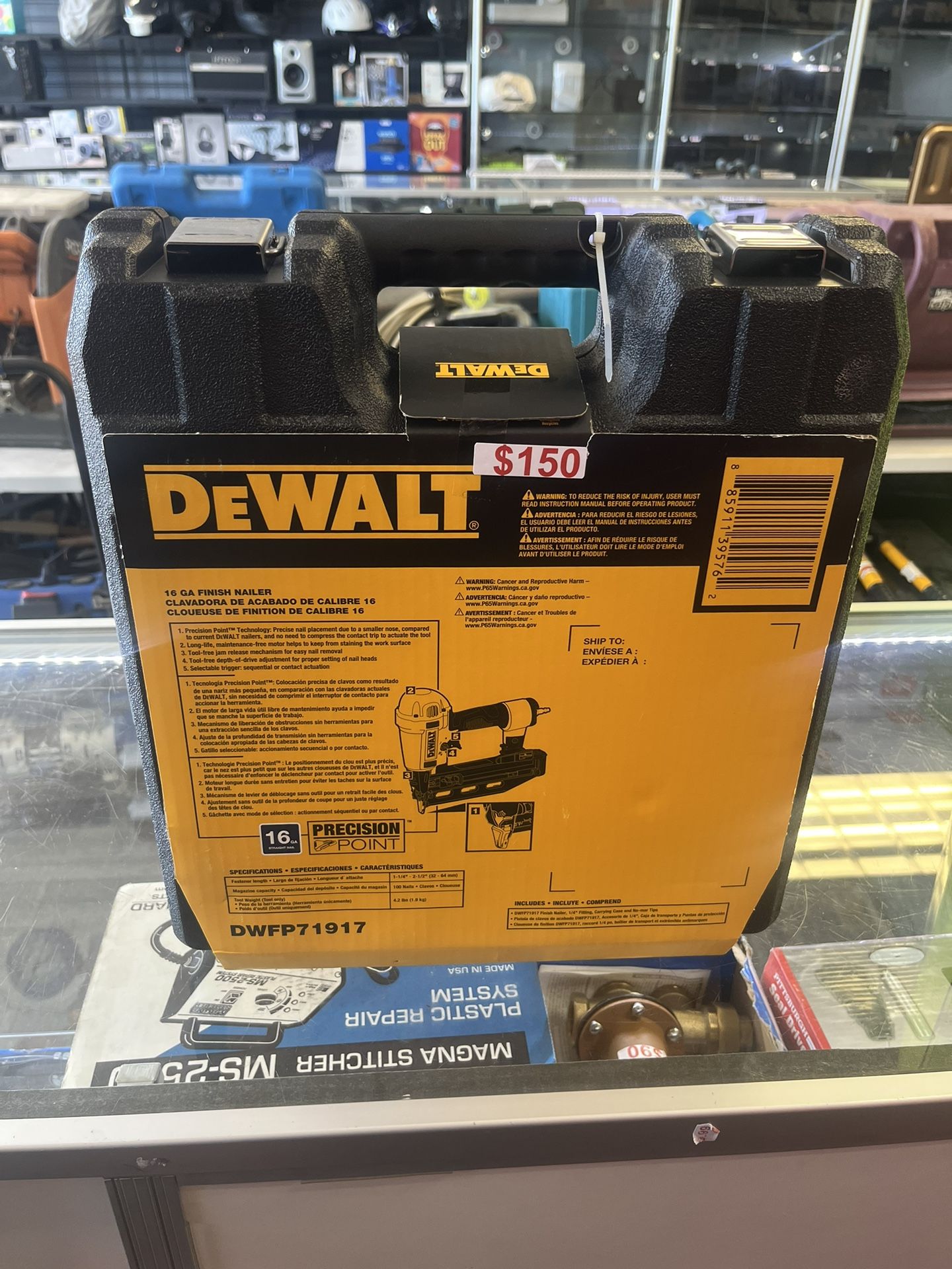 Dewalt 16 GA Precision Point Finish Nailer 