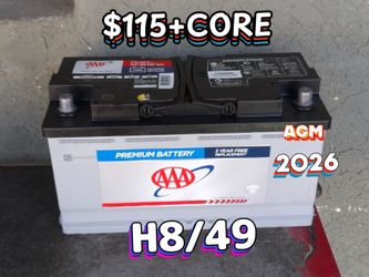 AGM Car Battery Group Size 49/H8