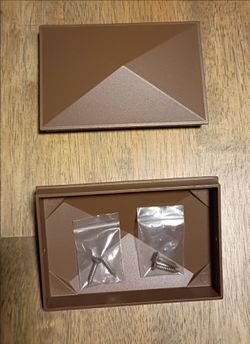 2 Aluminum Fence Post Caps / New / Brown Color