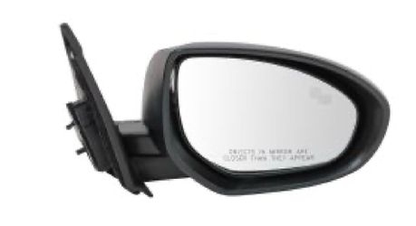 2012 and 2013 Mazda 3 Passenger Side Power Heated Mirror with Heat, without Housing Turn Signal, with Blind Spot Indicator TRQ MRA16941  Brand new in 